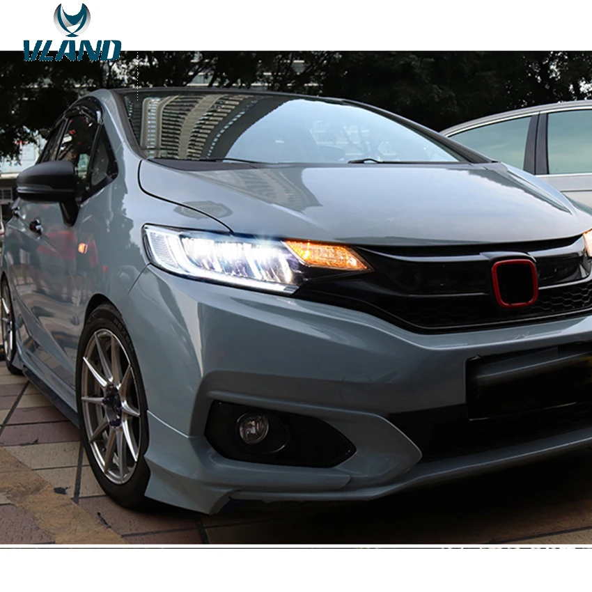 Vland factory GK5 RS передняя фара для фары модели Подходит 2014 2017 2018 JAZZ Head lamp DRL + Full LED