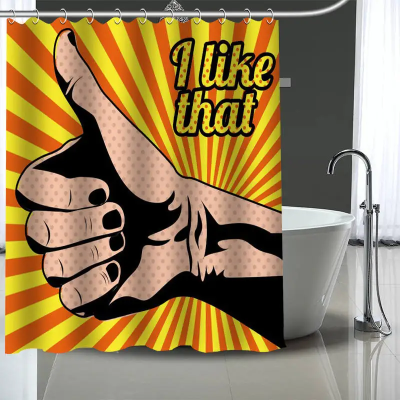 Новинка занавески в стиле поп-арт на заказ из полиэстера для ванной
