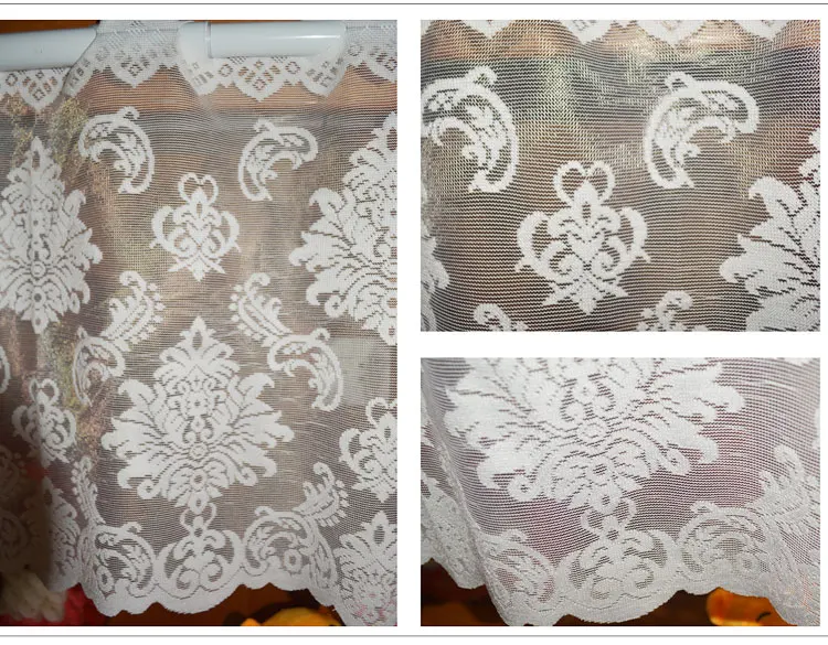 Euramerican Jacquard Short Warp Style Rural lace Yarn Knitting Curtain Kitchen Curtains for Window Shade | Дом и сад