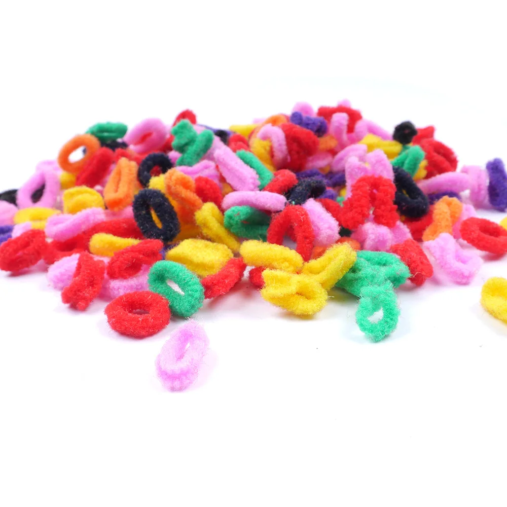 200 Pcs Colorful Child Kids Hair Holders Cute Rubber Band Elastics Accessories Girl Women Charms Rope Headwear | Красота и здоровье