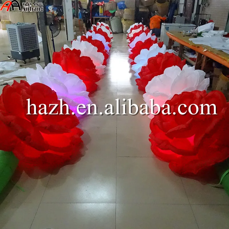 

Wedding Decoration Inflatable Rose Flower Chain with Light