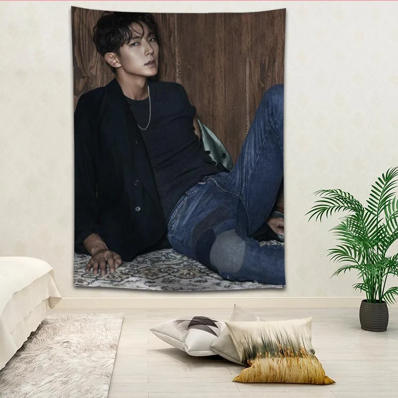 1 Пользовательские LEE JOON GI печатных Творческий гобелен гостиная спальня задний план стены ткань Висячие картины небольшой свежий - Цвет: 1