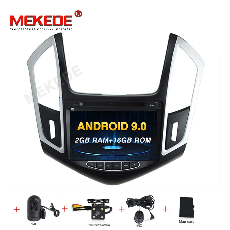 MEKEDE Android 9,0 px30 Автомобильный мультимедийный плеер для 2013 Chevrolet Cruze gps Navi 2din Автомагнитола с сенсорным экраном головное устройство - Цвет: 16G dvd camera DVR