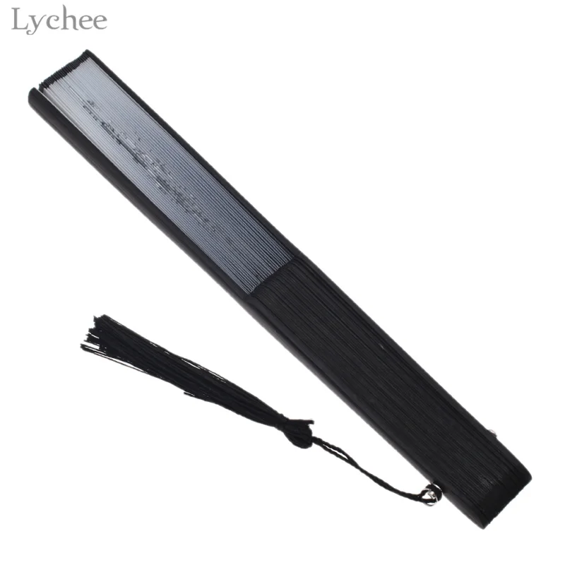 Lychee Life 1 шт. винтажный цветочный принт Карманный складной ручной вентилятор ткань