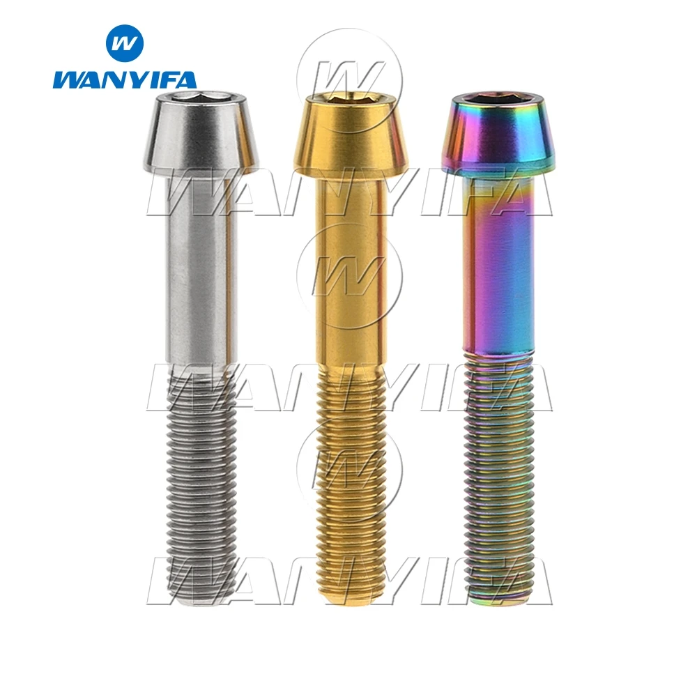Титановый &quotWanyifa&quot Болт M10x55: 60 70 80 85 100 мм конусности головки винта для поездок на