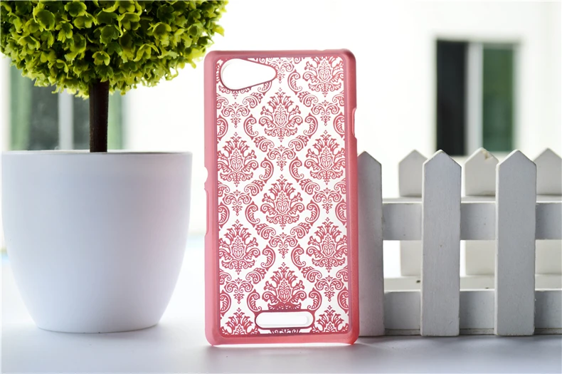 Patterns Luxury Hollow Out Flower Protection mobile phone skin case Cover For Sony Xperia E3 Dual D2206 D2243 Hard shell T007 | Мобильные