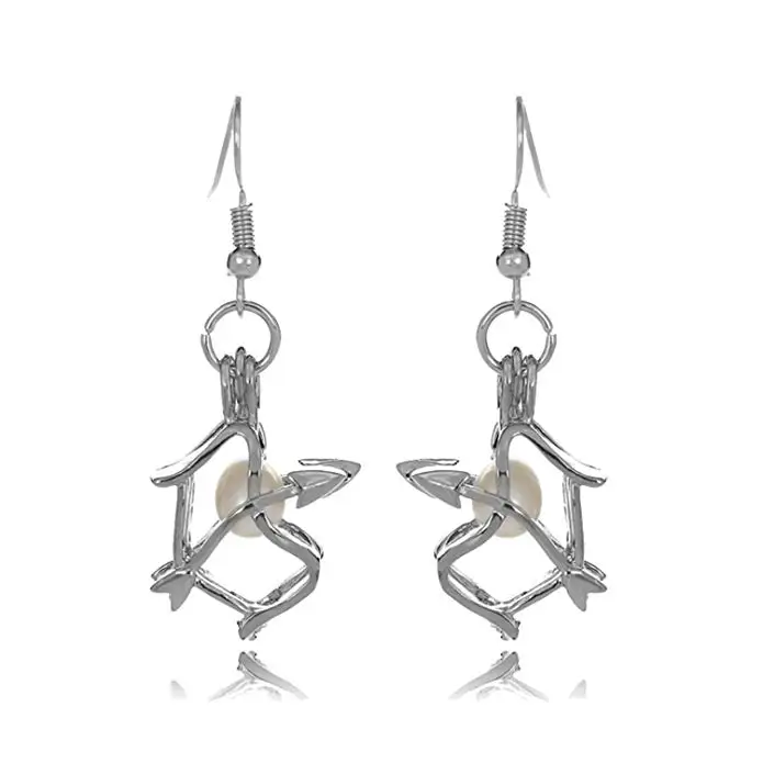 Серьги-подвески HENGSHENG в виде лука и стрелы клетки подвески из сплава Подвесные