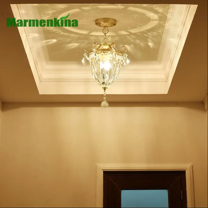 Хрустальный потолочный светильник для зала прихожей коридора бара стойка E27.