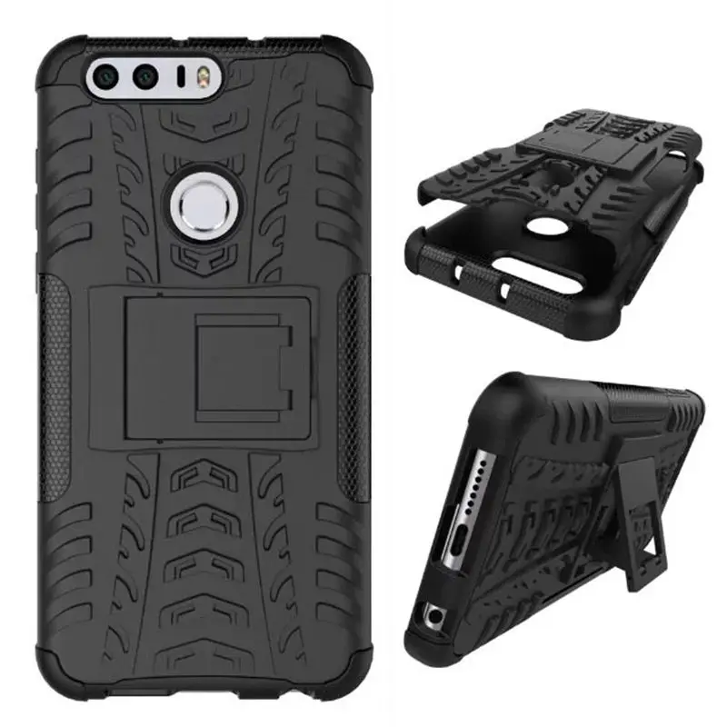 Для Huawei Оболочки Броня Heavy Duty Shell Dazzle Гибридный Прочный SiliconeTPU Влияние Kickstand Hard Cover
