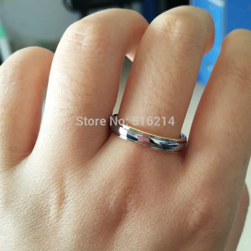 Набор обручальных колец из вольфрама 4 мм для мужчин и женщин 1 пара золотого