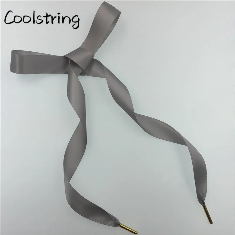 Coolstring/двухсторонние глянцевые шифоновые шнурки для обуви 70-160 см, плоские шелковые Ленточные кроссовки со шнурками шириной 2,22 см, 1 пара, Прямая поставка