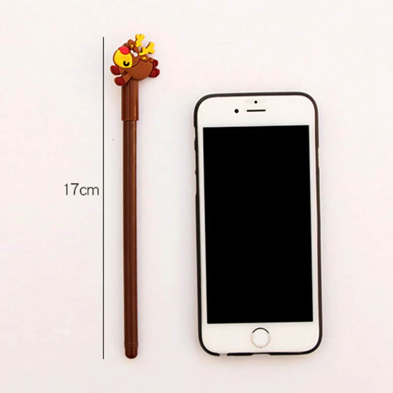 30 шт./лот Рождественская серия олень Снеговик нейтральный черный 0 38 мм гелевая