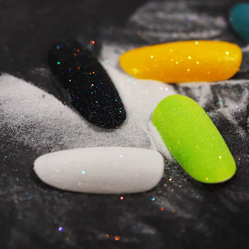 Голографический Блестящий Порошок для ногтей 2 г лазерный матовый эффект