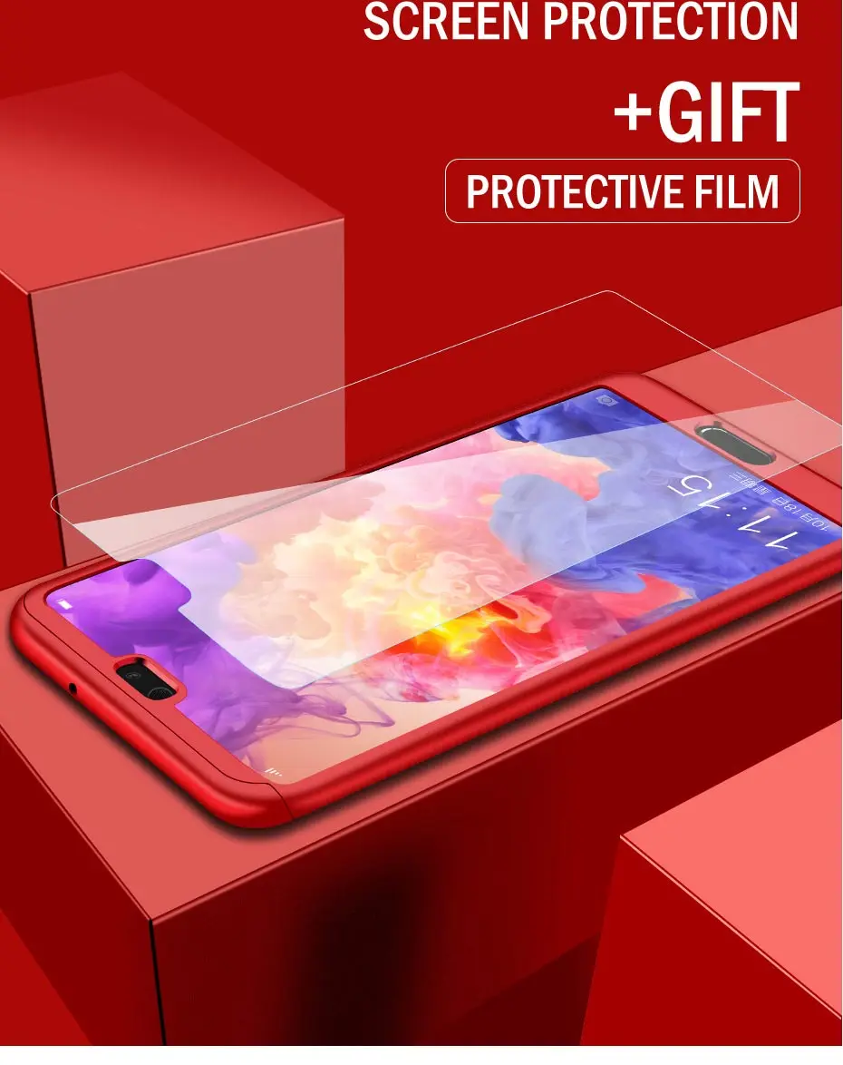 Хит 360, полностью противоударный чехол для телефона huawei P30 Pro P20 Lite mate 10 20 Nova 3 4 Honor 7A 7C Y6 Y7 Y9 P Smart Plus