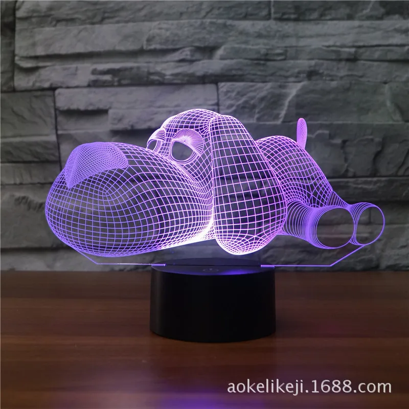 Новая собака 3D красочная сенсорная зарядка USB пульт дистанционного управления