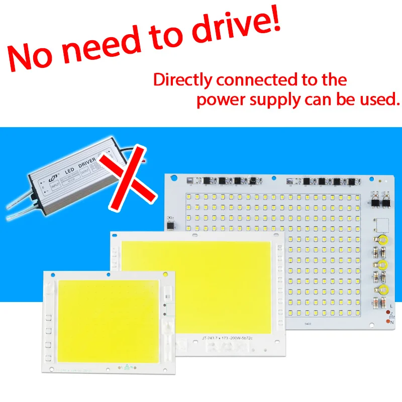 Светодиодная лампа 2835 SMD 220V led 100W 150W 200W привело початка чип смарт ic высокий