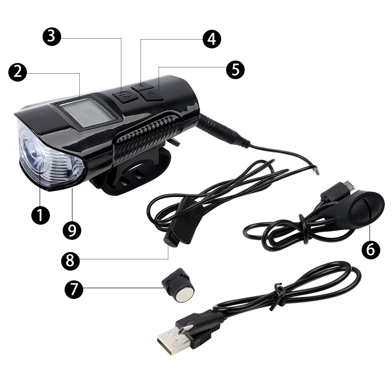 WEST BIKING велосипедный звонок 3 в 1 USB Перезаряжаемый водонепроницаемый динамик для велосипедов велосипедный Компьютер Секундомер Велосипедный светильник