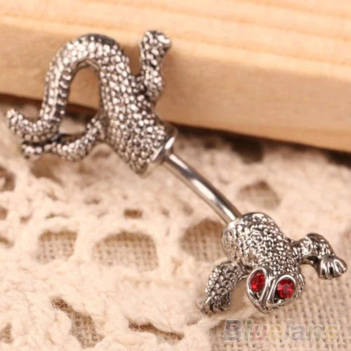 Реалистичный кулон в форме ящерицы женское кольцо на пупок ювелирные изделия