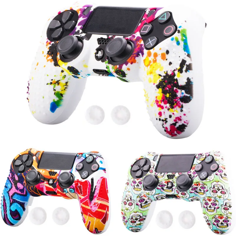 Силиконовый гелевый защитный чехол для контроллера PS4 точки Декаль кожух Playstation 4