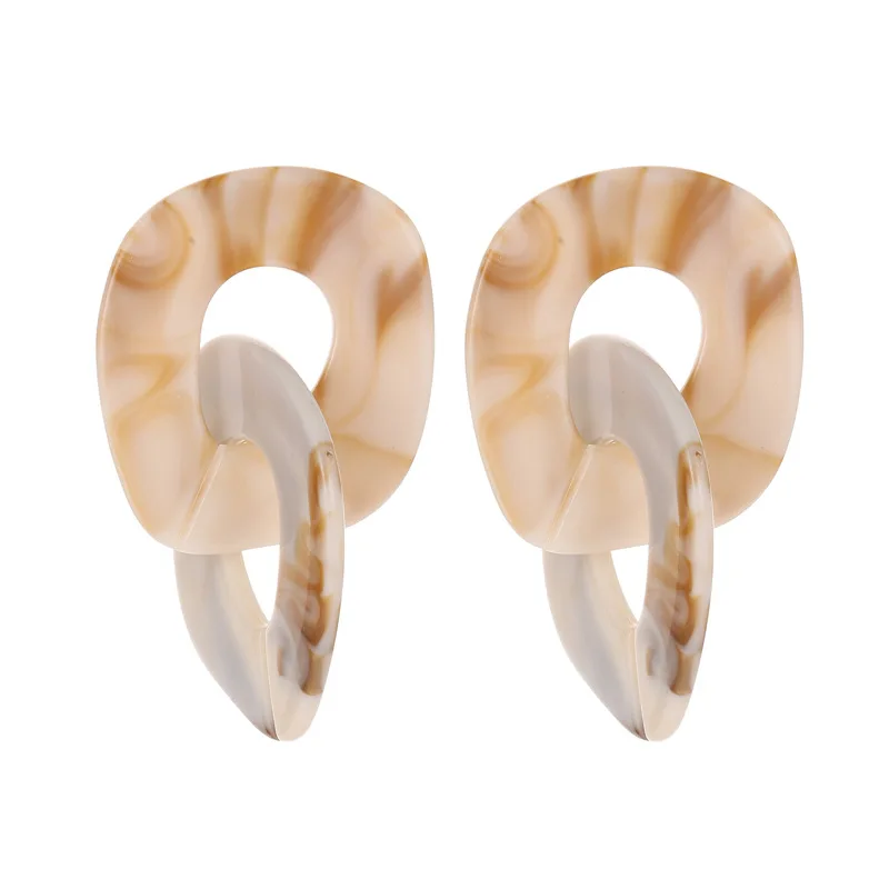 Женские акриловые серьги AOMU Необычные геометрические ярких цветов Длинные