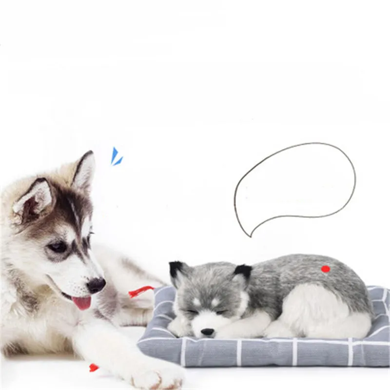 Плюшевая игрушка для кошек мягкая плюшевая собака кавайные куклы хаски Имитация