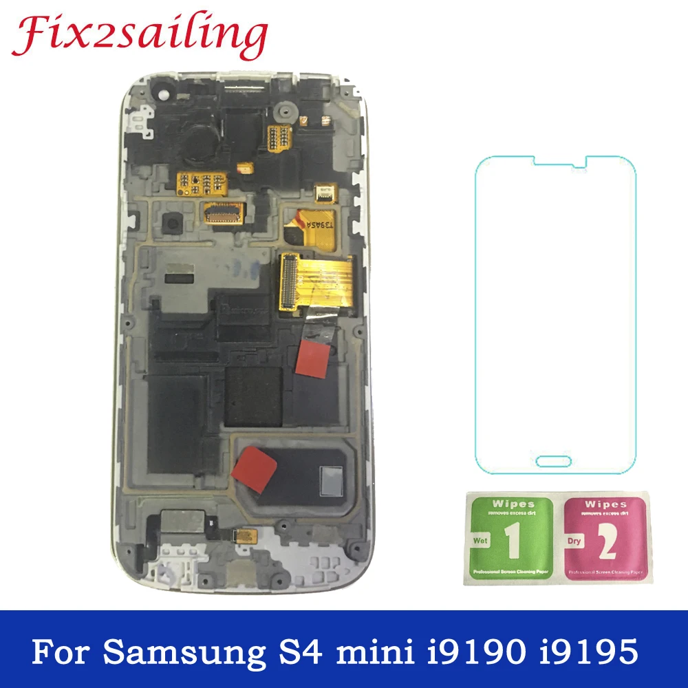 4 3 дюймов Super Amoled ЖК дисплей S для SAMSUNG Galaxy S4 mini i9190 i9195 Дисплей Сенсорный экран