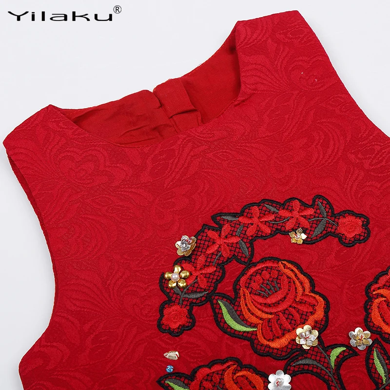 

Girls Christmas Dresses Floral Embroidery A-Line Princess Dress Girls Clothes Red Colour Girl Party Dress Children's Clothing