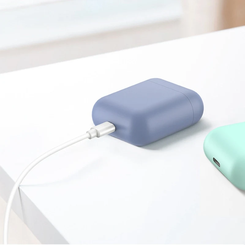 Мягкий силиконовый чехол для наушников для Airpods, ультратонкий противоударный защитный чехол для наушников, чехол для наушников Airpods, 12 цветов