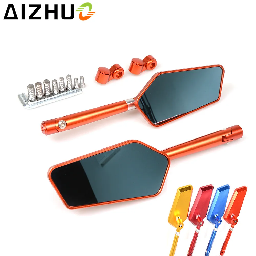 Универсальный мотоцикл Зеркало заднего вида ЧПУ Алюминий двигателя зеркала для