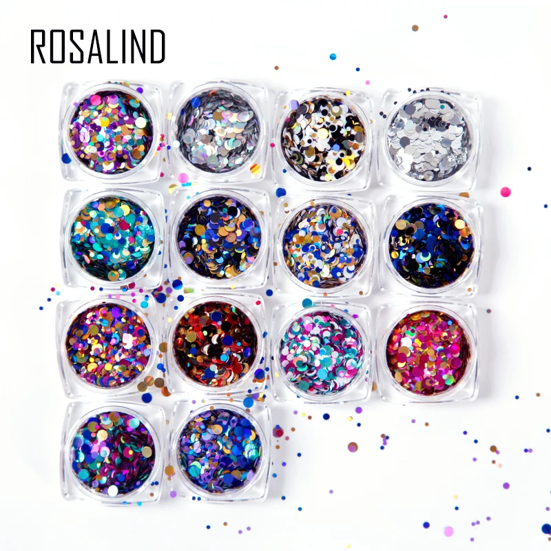 Многофункциональные лазерные блестки Rosalind украшения для дизайна ногтей
