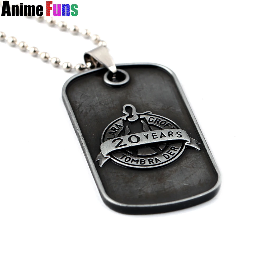 Game Rise of the Tomb Raider 20 Year Celebration Choker Necklace for women man Pendant Lara Croft Keyring Keychain Charm Gift | Украшения и