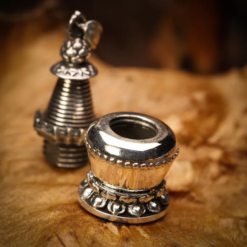 Мужское винтажное ожерелье с подвеской в виде буддизма и пагоды Тибета Stupa Wheel Amulet