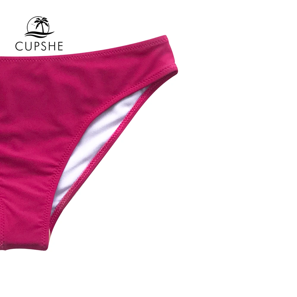 Женский купальник бикини CUPSHE зеленый с цветочным принтом из двух предметов