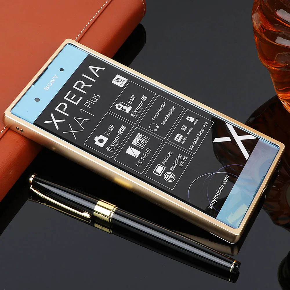 Для Sony Xperia XA1 plus 5 &quotчехол алюминиевый бампер Покрытие Зеркало задняя крышка для