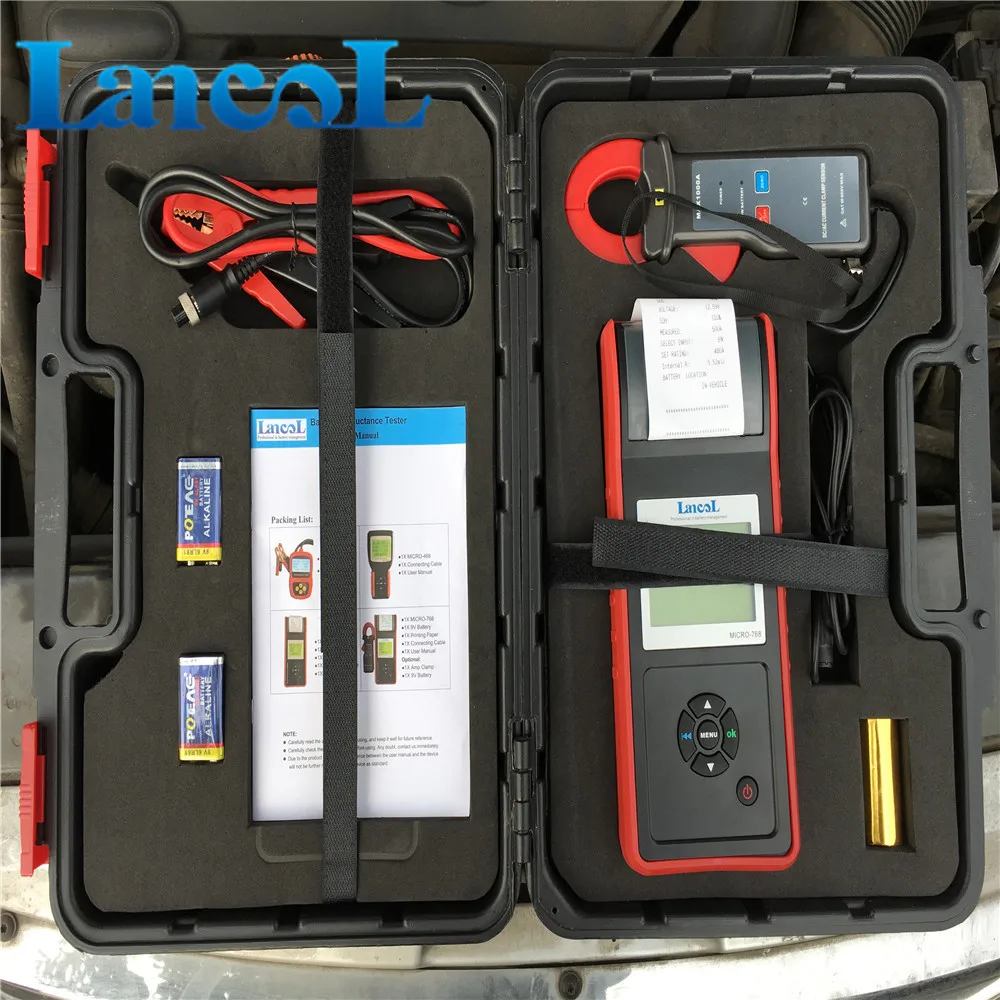Lancol MICRO 768A тестер автомобильной батареи 12 В с принтером Автомобильный цифровой