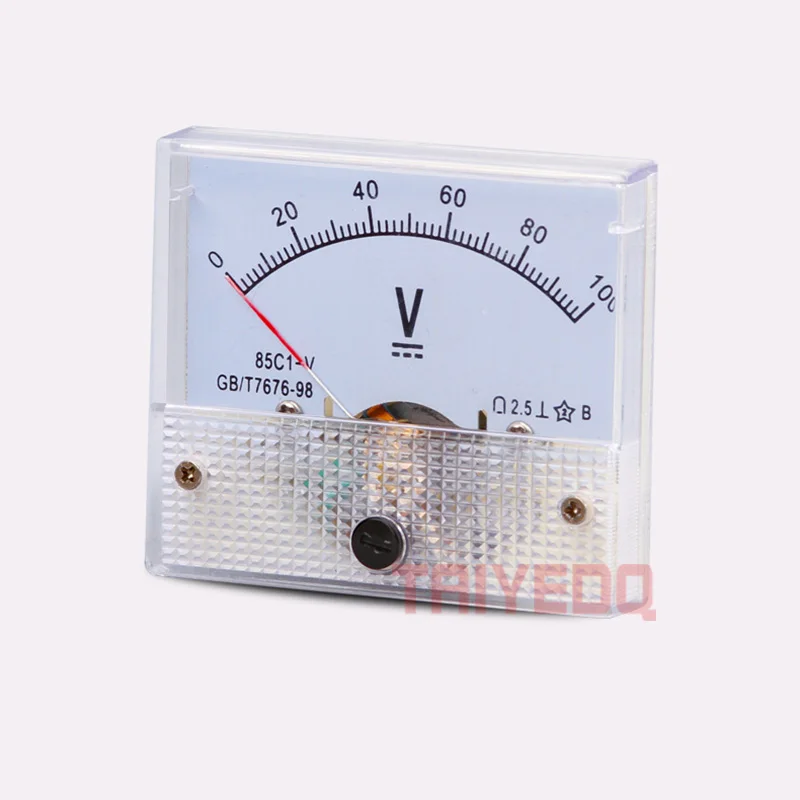 Аналоговый панельный вольтметр измеритель напряжения Электрический 5 В 10 50 75 в 100