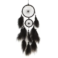 india handmade black dream catcher handmade rattan dreamcatcher with feathers for home wall decorations ornament