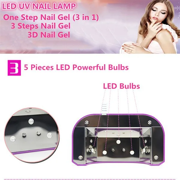 Time-Limited Discount New Top Sales 10s 30s 60s 300s Timers Fast Dry 12W LED Nail Lamp | Красота и здоровье