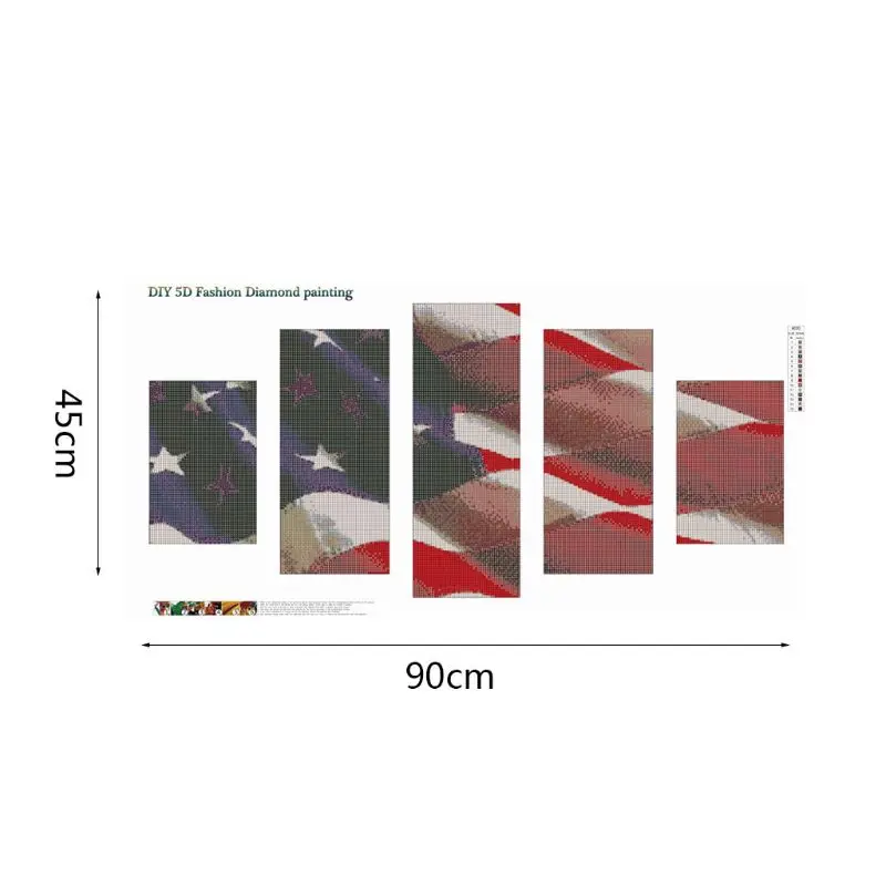 Flag 5D Full Drill Diamond Painting Embroidery Cross Stitch Kit Rhinestone Room Home Decor Craft | Дом и сад