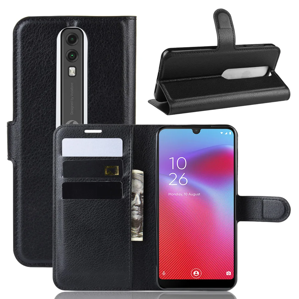 Для Vodafone Smart V10 чехол VFD-630 Lichi Роскошный кожаный флип-чехол для телефона кошелек с
