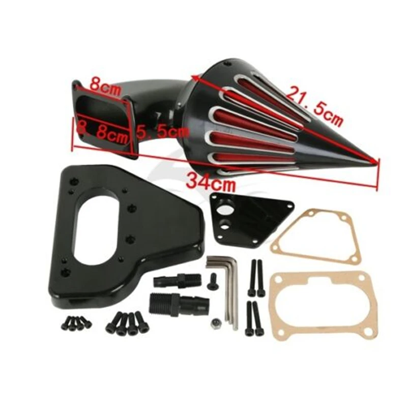 Черный конусный Воздухоочиститель для мотоцикла Honda VTX 1800 VTX1800 02 09|Воздушные - Фото №1
