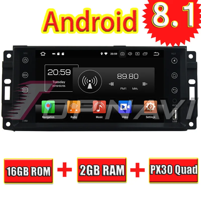 TOPNAVI Android 8 1 авто gps навигации плеер для Jeep Sebring 300C Grand Cherokee компасы Wrangler путешествие
