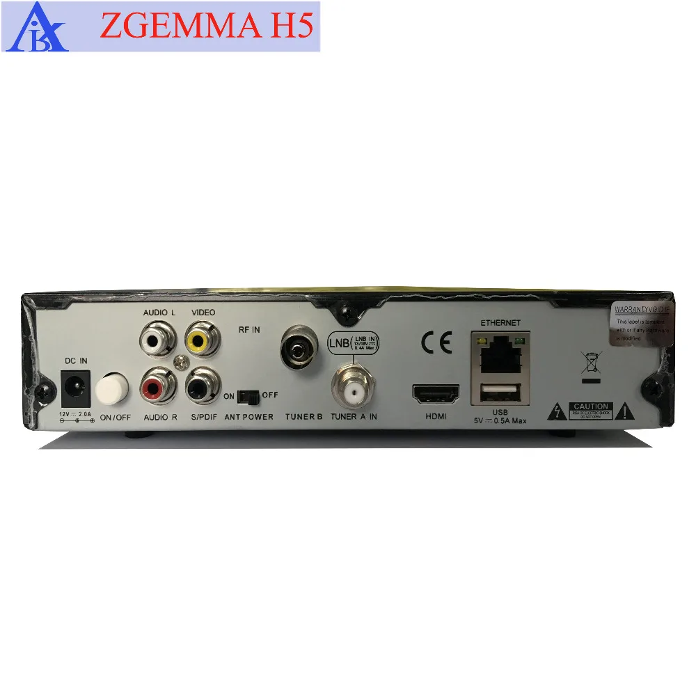 2 шт./партия ZGEMMA H5 оригинальный Enigma2 спутниковый ресивер Linux комбо dvb s2 t2/c