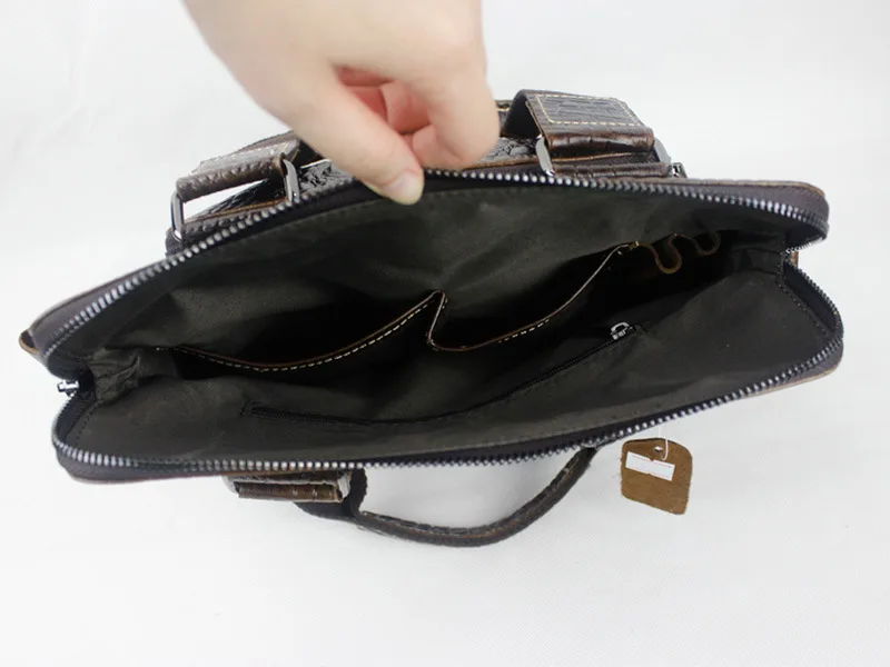 BILLETERA Крокодил Тисненая Кожа Сумка мужская Crossbody Бизнес Портфель Мужчины | Багаж и