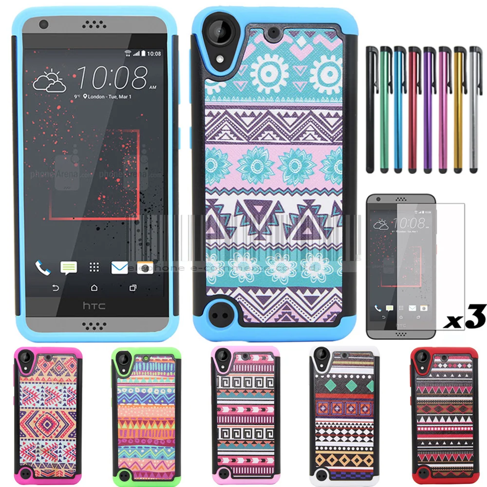 Противоударный Гибридный Племенной армированный чехол Тотем + защита для экрана