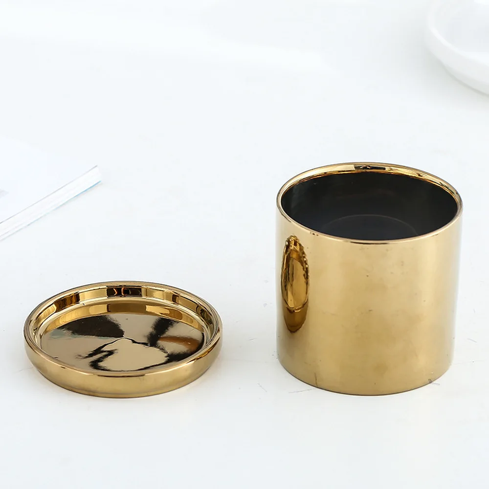 1 шт. Золотая и серебряная керамическая ваза скандинавский Настольный цветочный