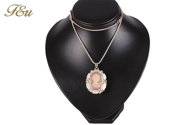 Новый прекрасный розовый и белый цвет кулон Елизабет красота голова ювелирные