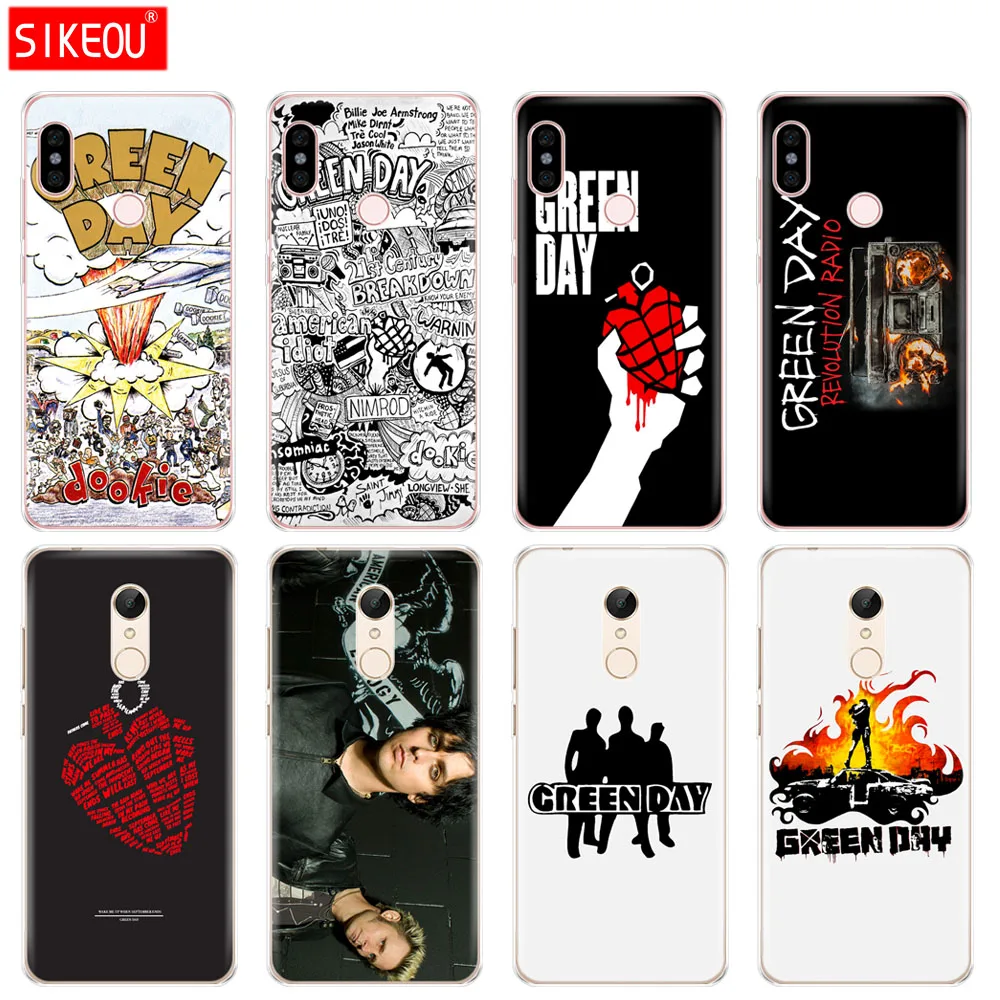 Силиконовый чехол для телефона Xiaomi redmi 5 4 1 1s 2 3 3s pro PLUS note 4X 4A 5A GREEN DAY DOOKIE