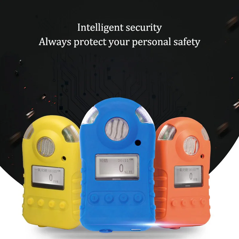 

Portable Single Gas Detector LCD Screen Displays Temperature Time Detection H2S Gas Tester Automatic Alarm Sensor Gas Analyzer