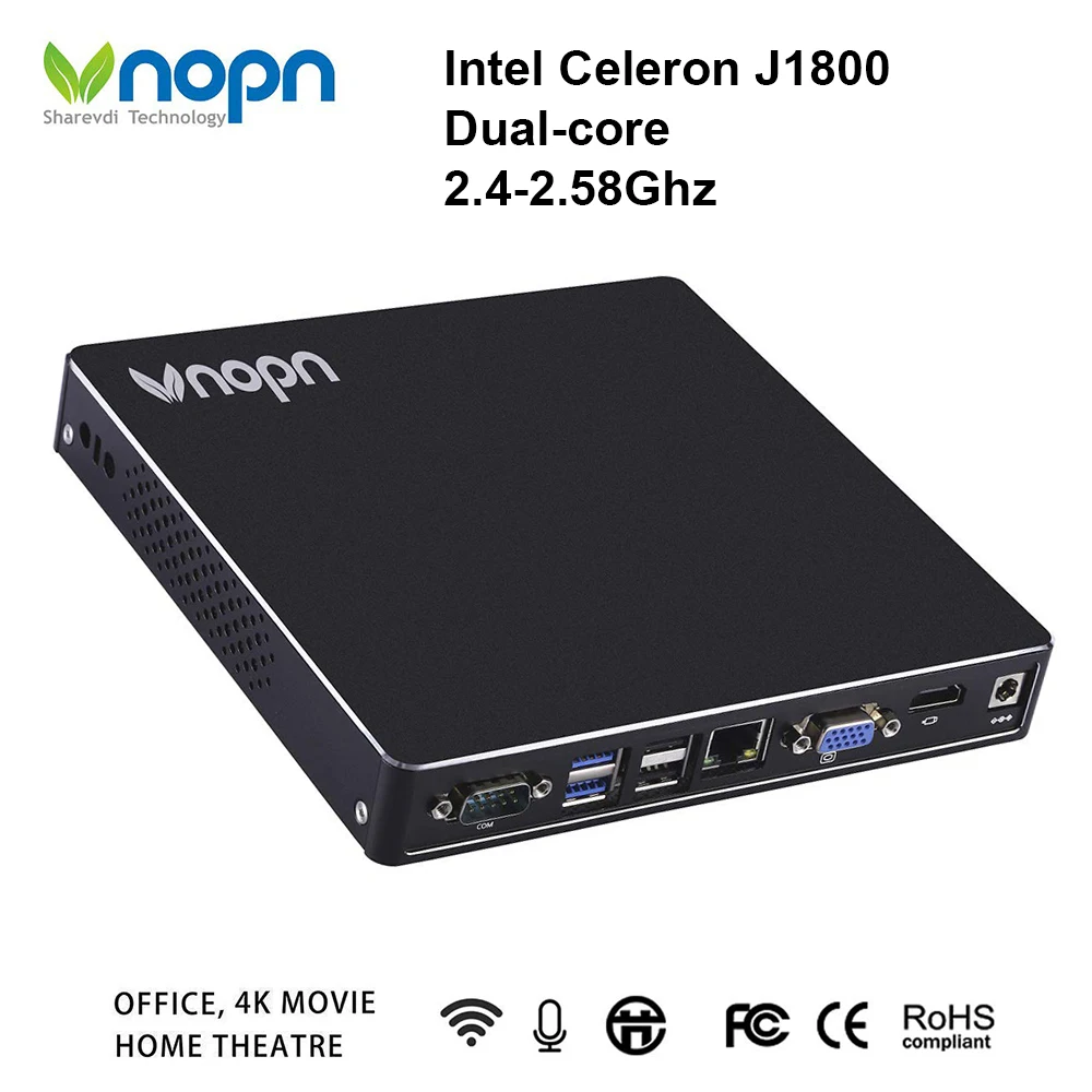 K620-F8 мини-ПК Intel Celeron J1800 двухъядерный 2,4-2,58 ГГц настольные компьютеры 8* USB DDR3L 8G SSD 256G Barebone двойной дисплей WiFi компьютер